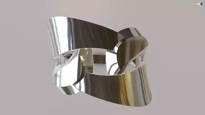 17mm Gold Modern Wave Ring 3D Model 3DM STL  Avant Garde CAD