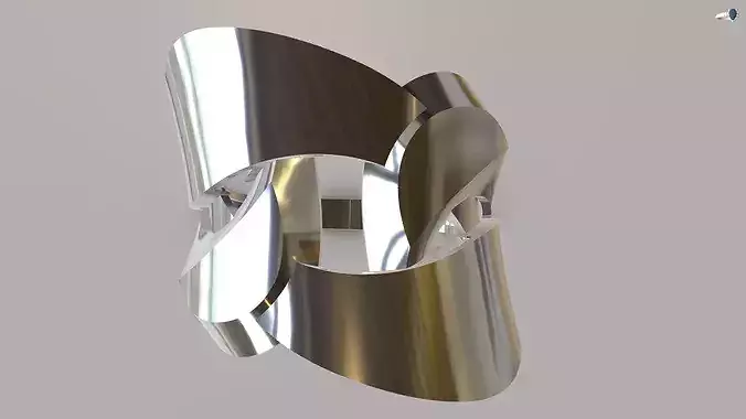 21mm Gold Modern Wave Ring 3D Model 3DM STL  Avant Garde CAD