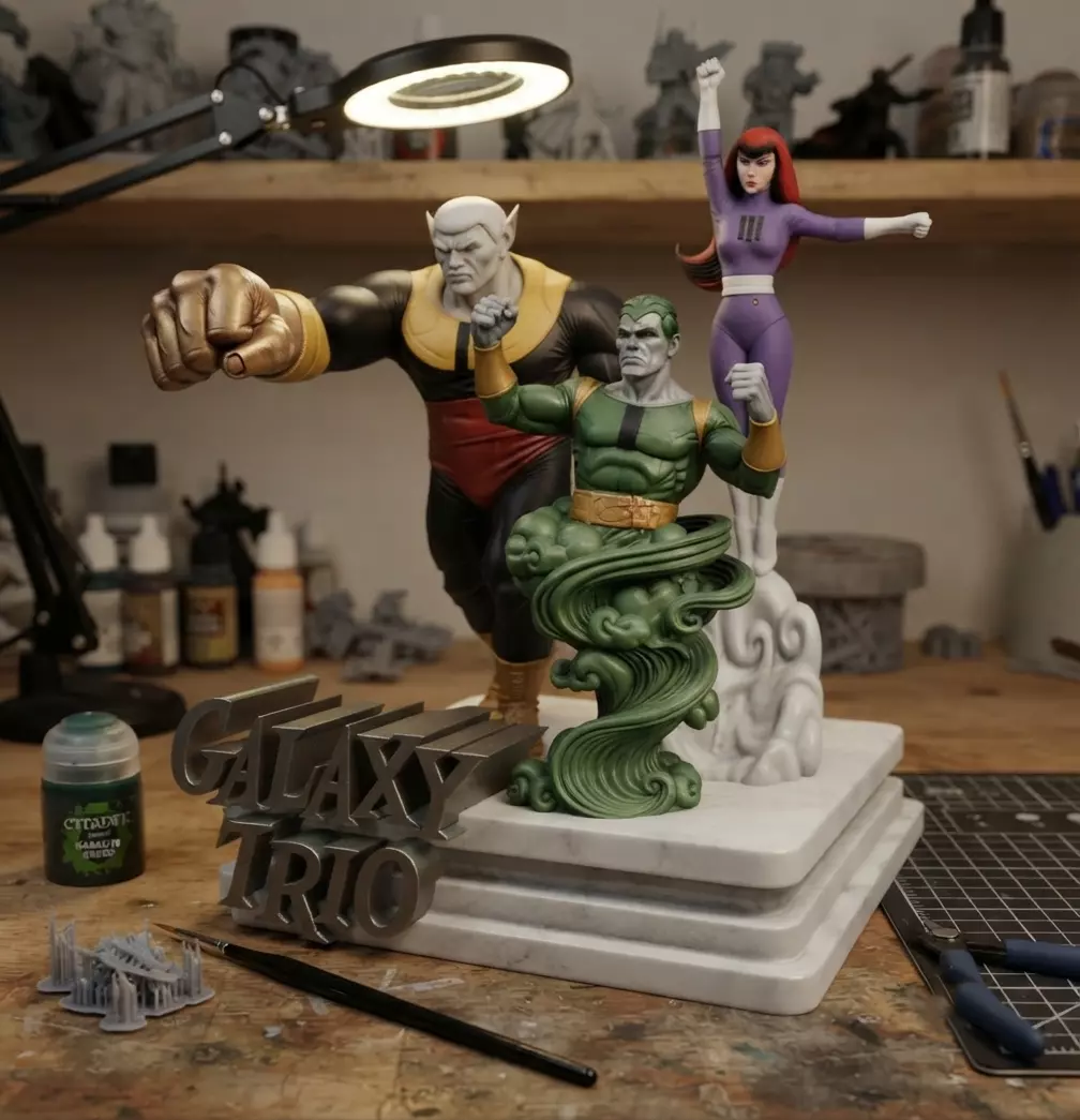 Galaxy Trio - Classic Hanna-Barbera Retro Sci-Fi Diorama Statue 3D print model