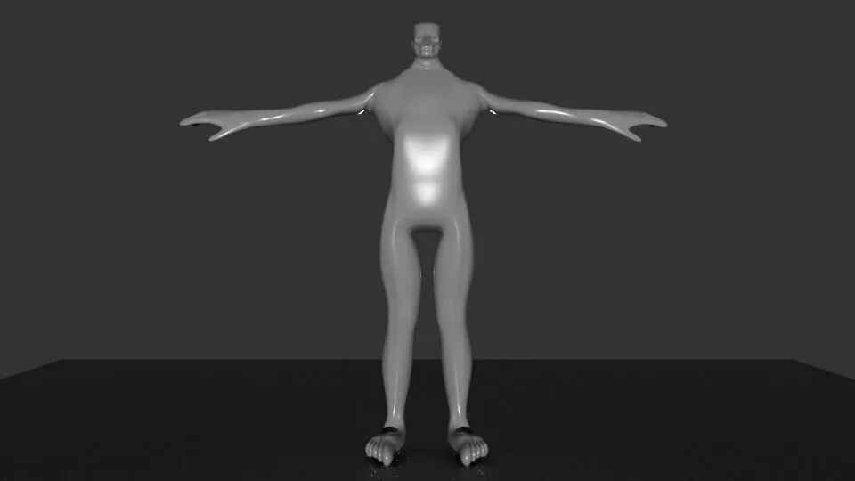 Human Male Body Free low-poly 3D model