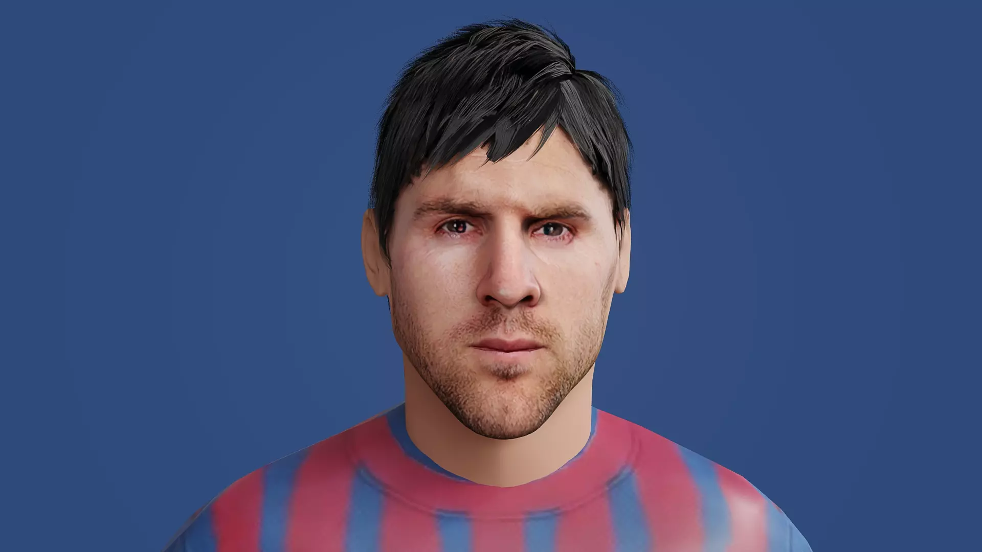 Lionel Messi FC Barcelona 3D Model Low Poly Rigged Low-poly 3D model