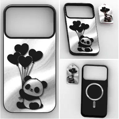 Panda Heart MagSafe Case 3D Files 3D print model