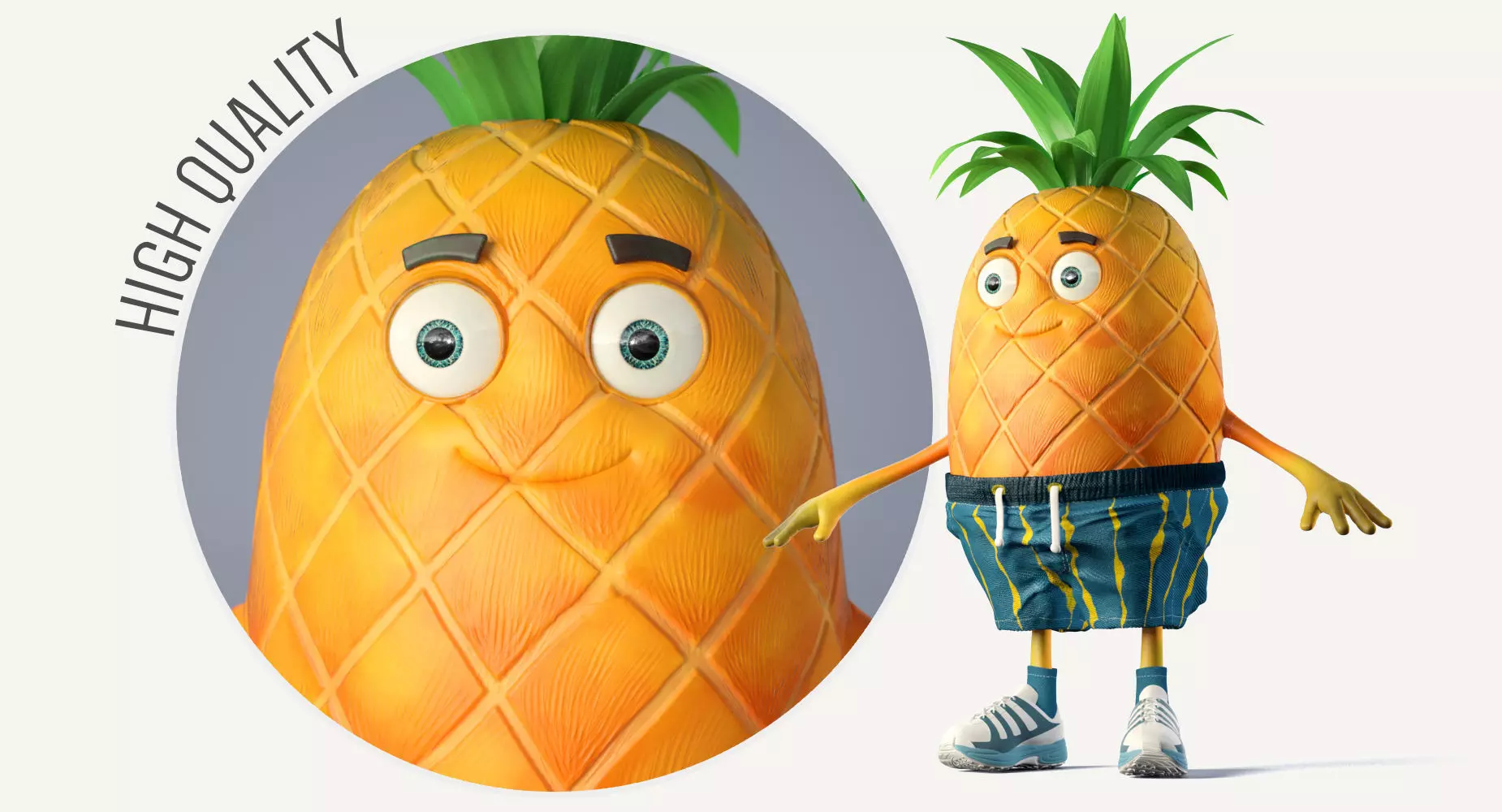 Pineapple Boy 3D model