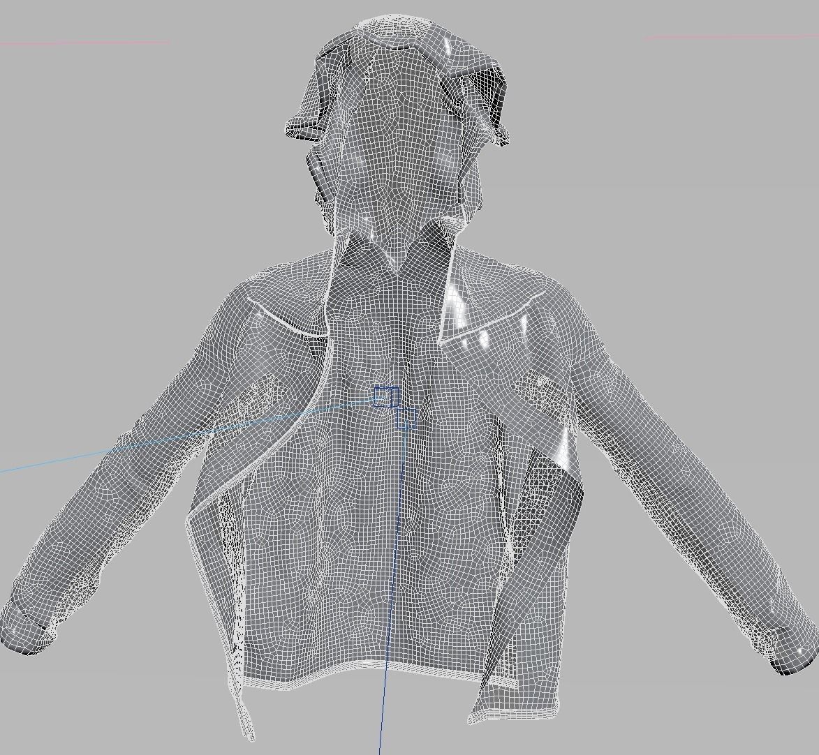 Hooded Running Jacket 3D model_8
