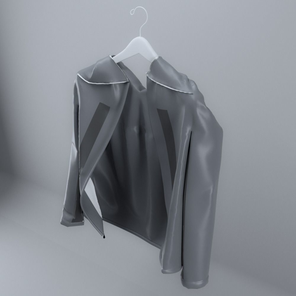 Hooded Running Jacket 3D model_3