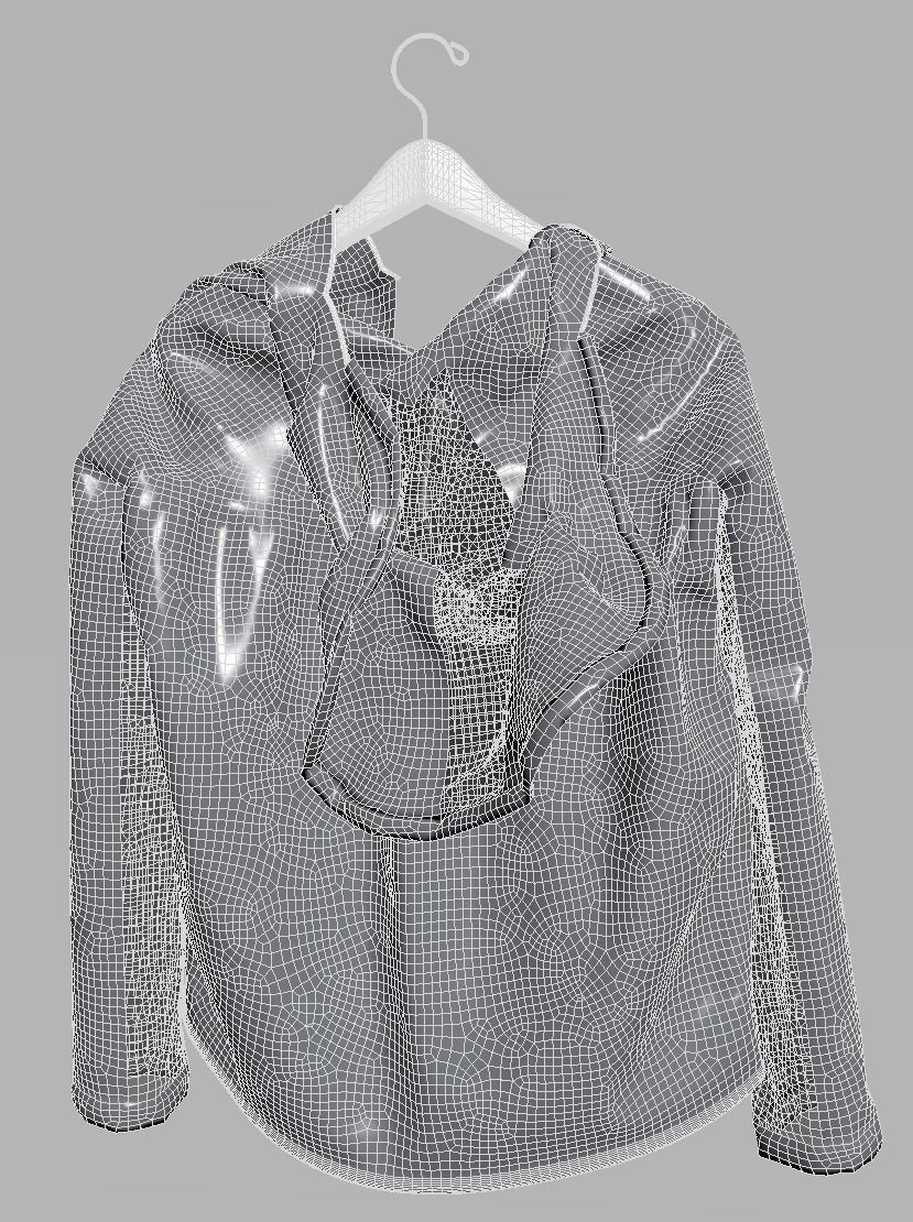 Hooded Running Jacket 3D model_6