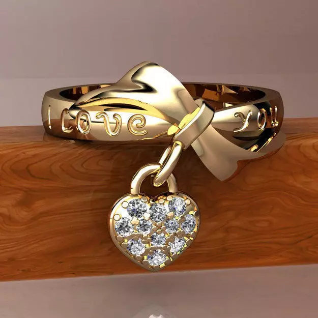 I Love You Ring 3D print model_0