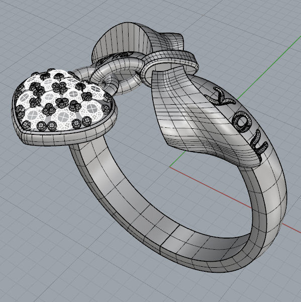 I Love You Ring 3D print model_3