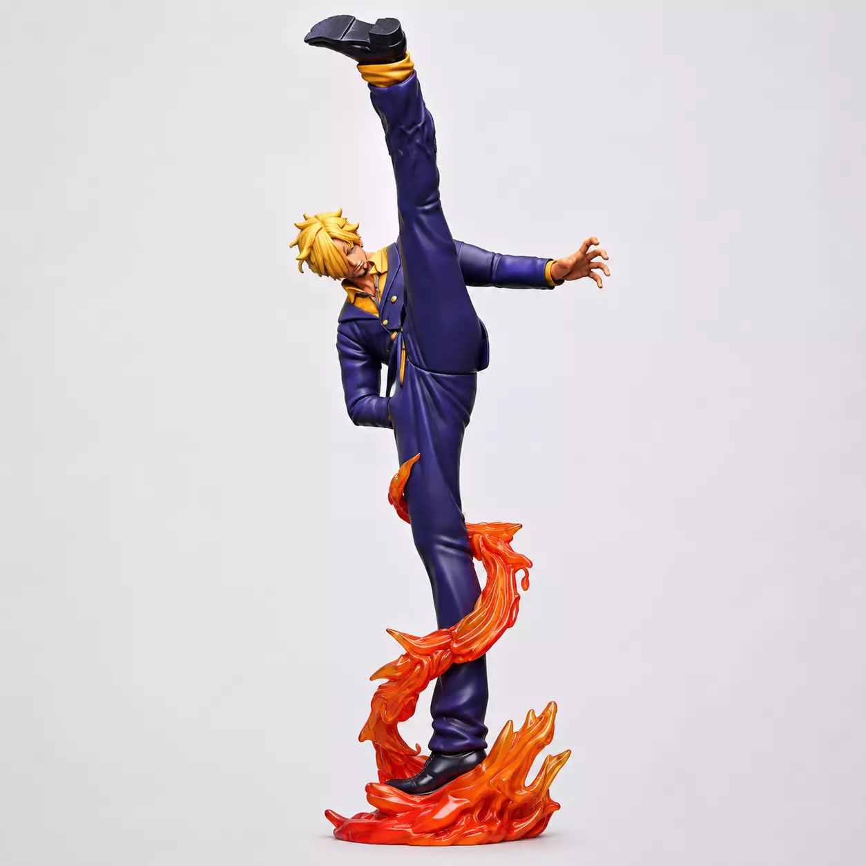 Anime Martial Artist Kick Statue STL 3D print model