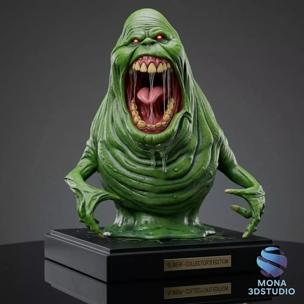 Slimer Horror Bust Ghostbusters - 3D Printable Pre-supported 3D print model