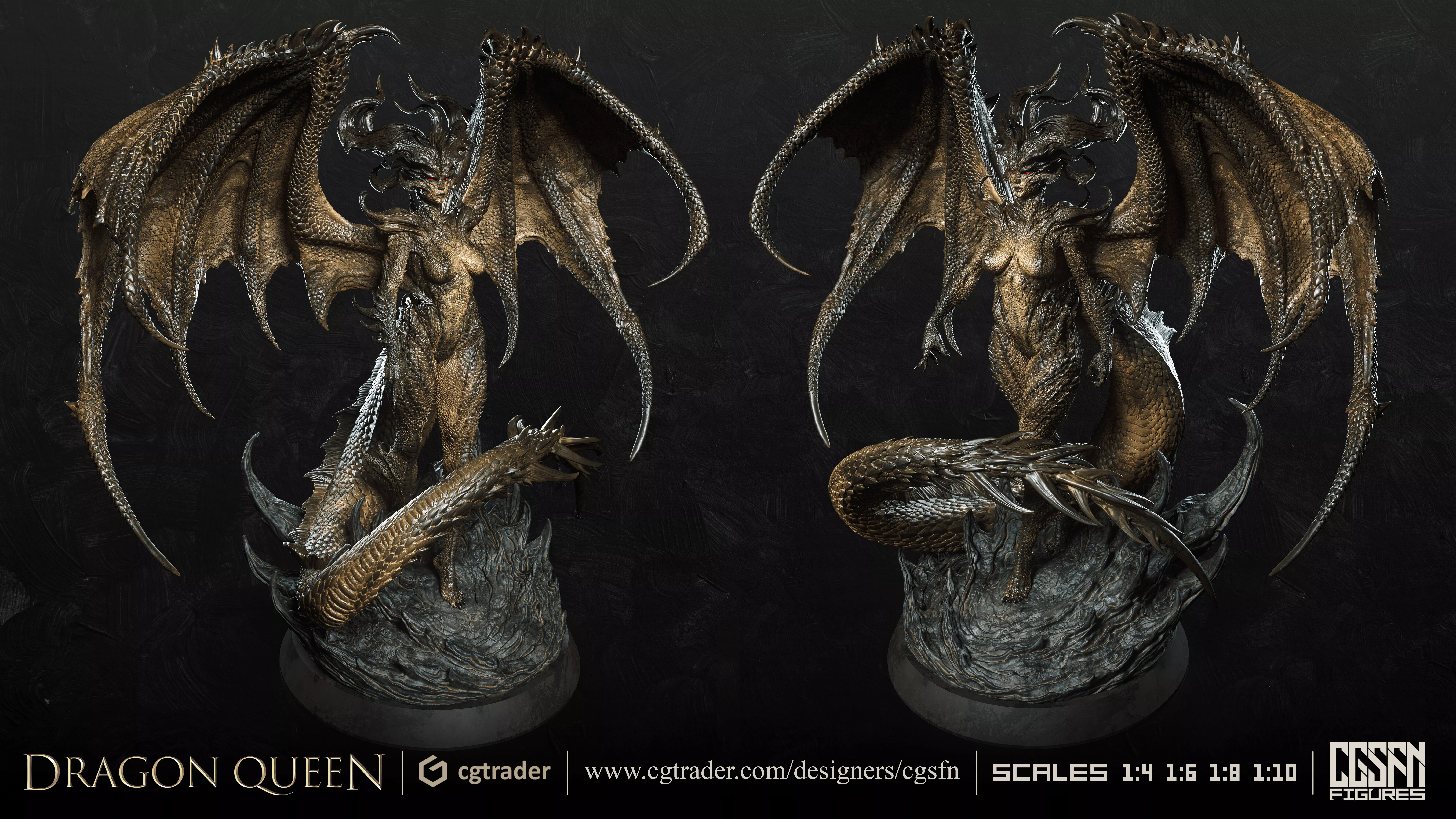 DRAGON QUEEN - STL for 3D Printing 3D print model