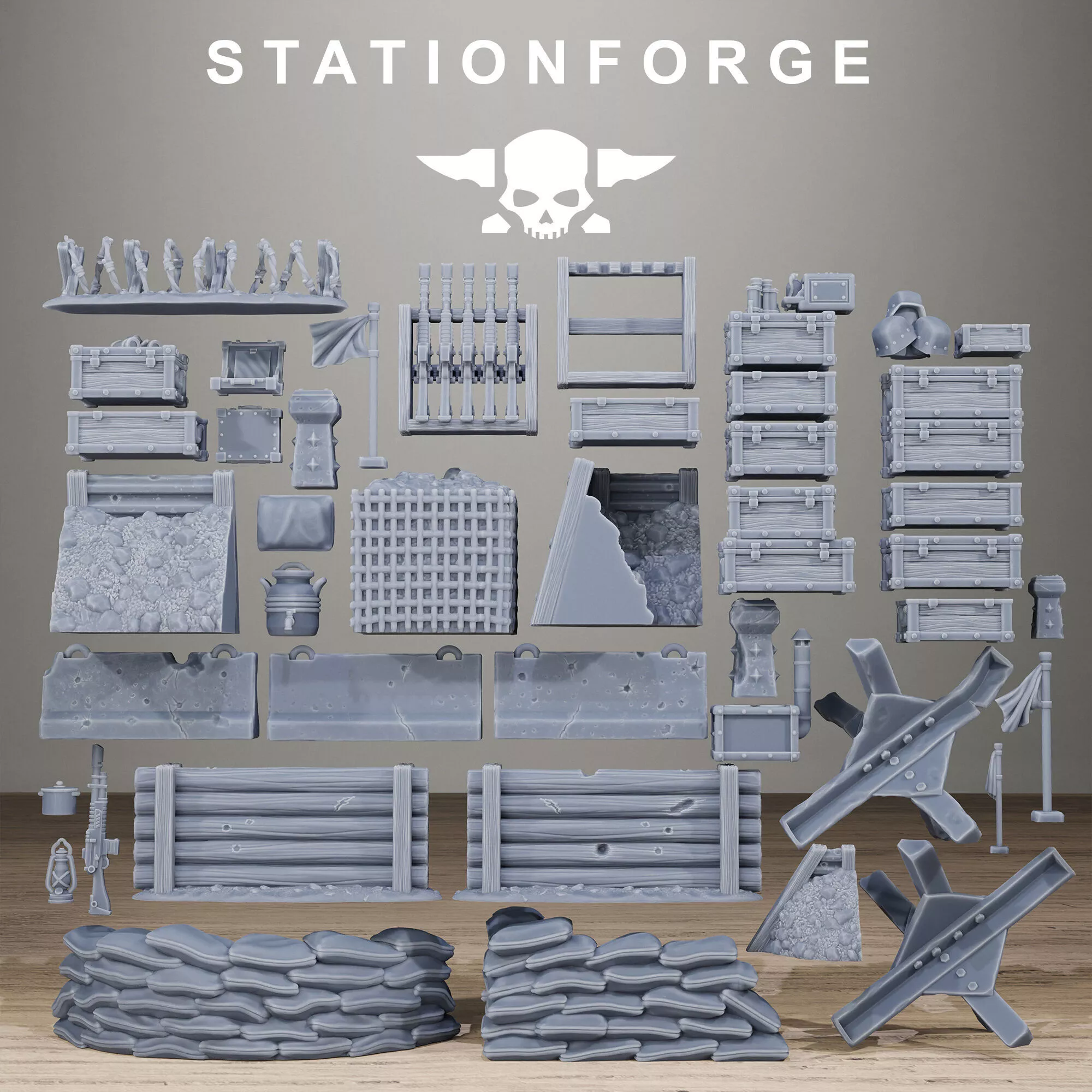 GrimGuard War Terrain Bits 3D print model
