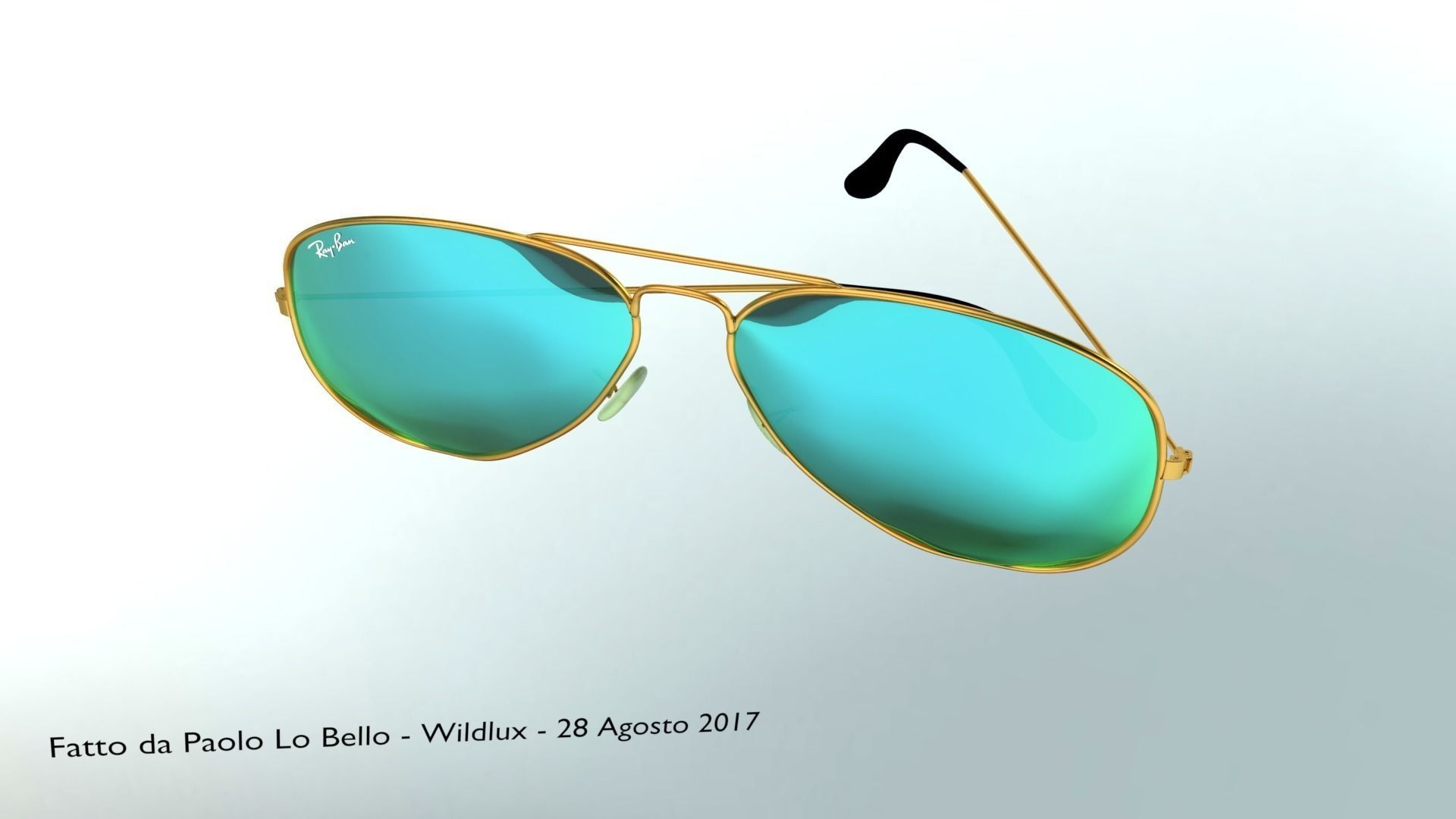 Ray-ban Eye glasses model 3D model_0