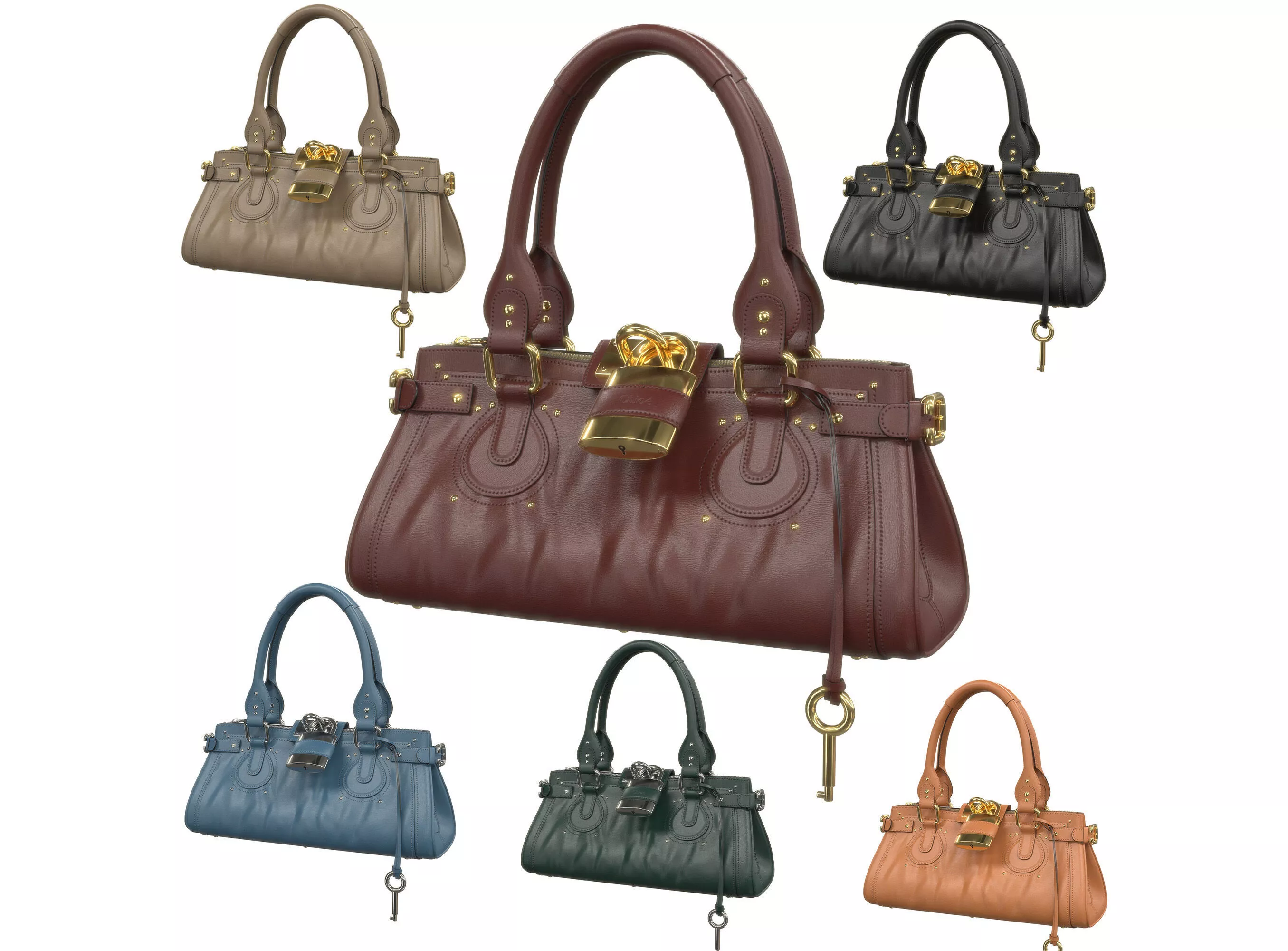 Chloe Paddington Bag Low-poly 3D model