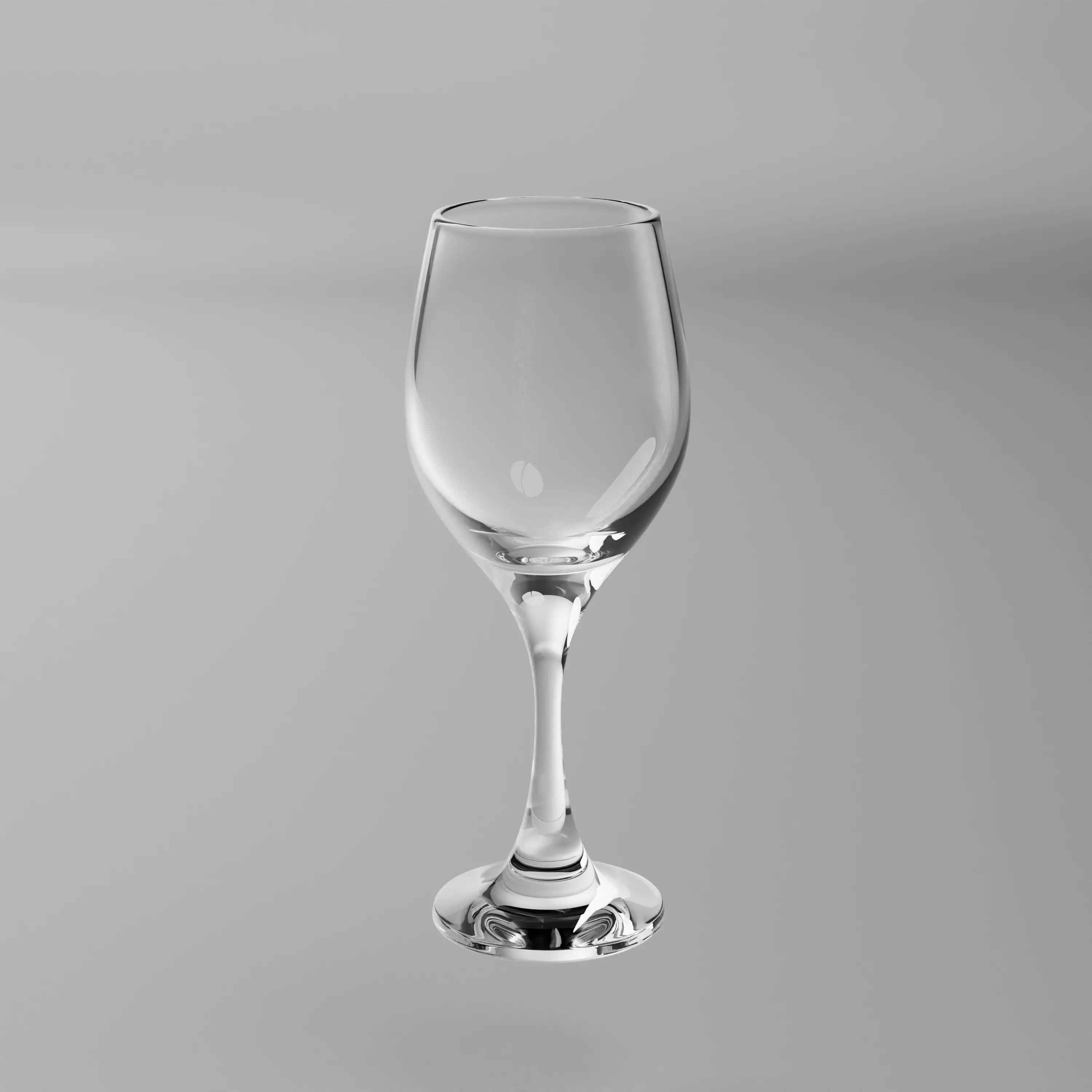wine glass - realistic Glass stemware 3D model 3D model
