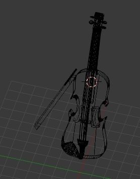 3D Violin Model wooden 3D model_4