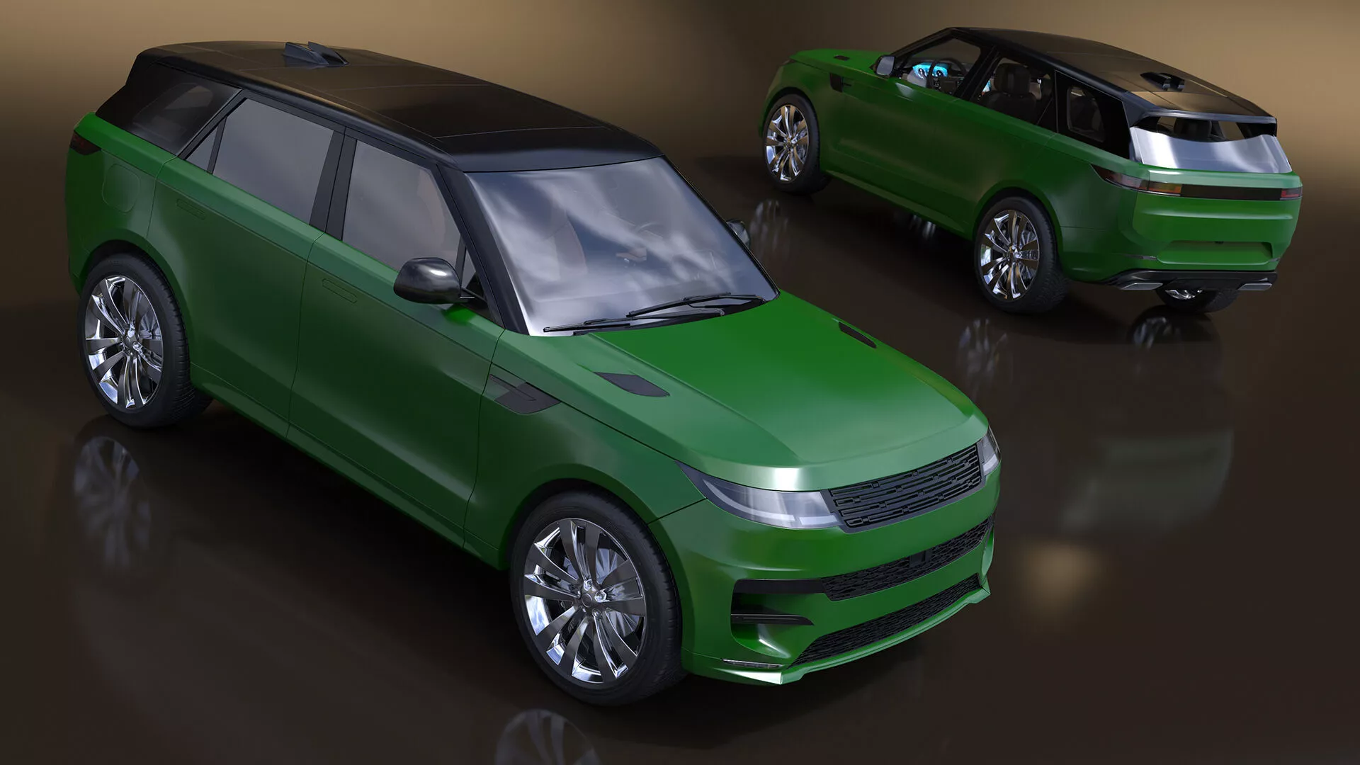 Green Modern Crossover Sport 3D model