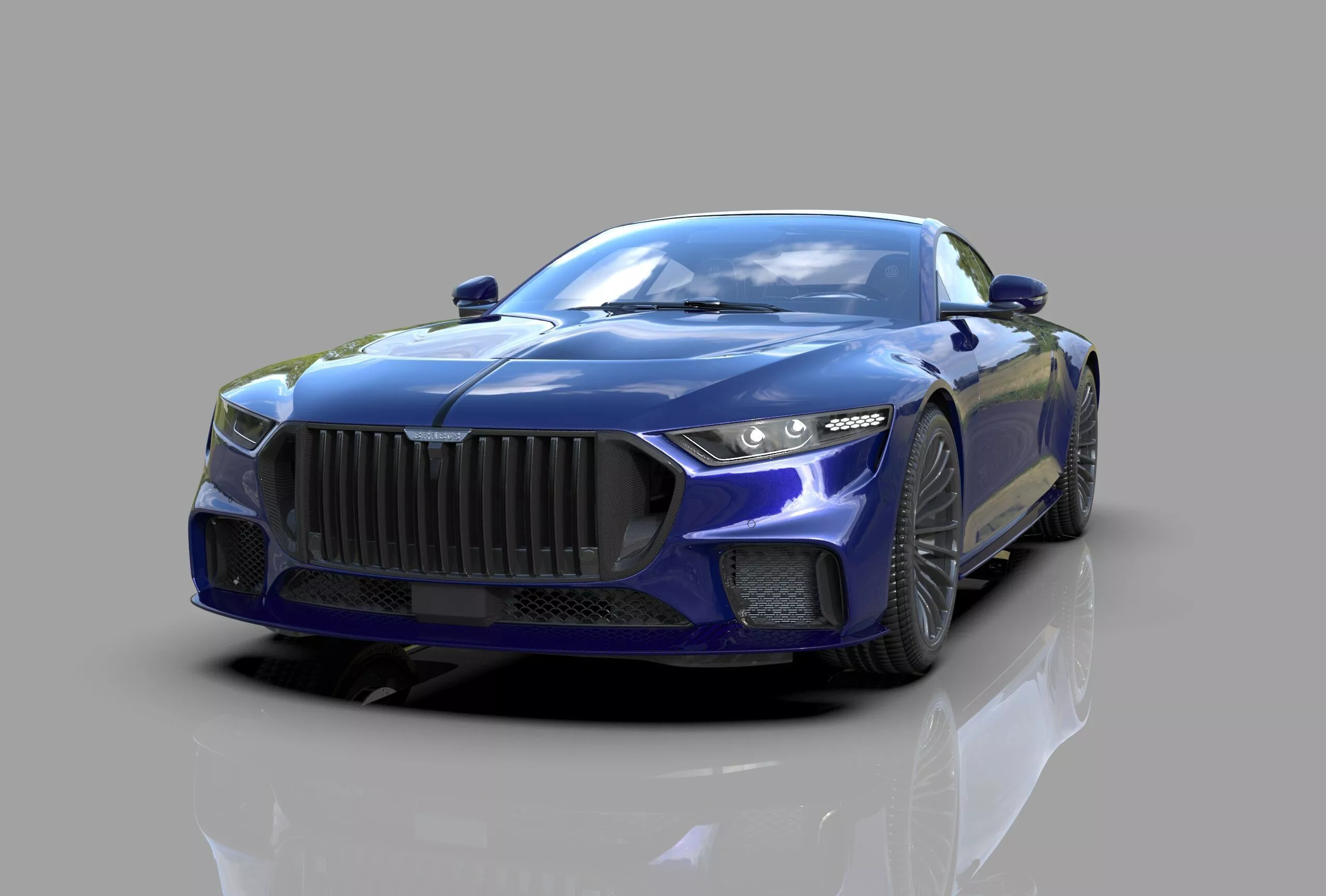Brabus Bodo HQinterior Engine and trunk 3D model