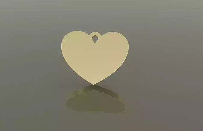 Heart Blank Pendants 3D CAD Models