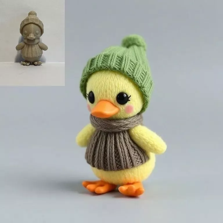 Duckling Amigurumi Style STL File for 3D Printing 3D print model