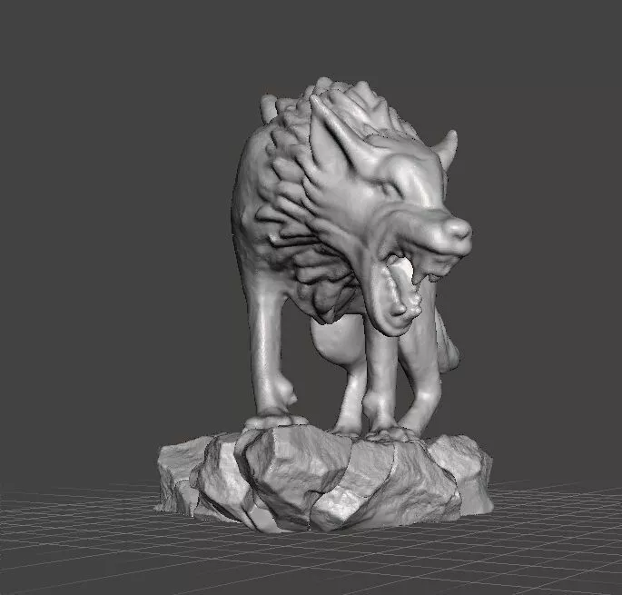 DEMONIC WOLF MINIATURE MODEL FOR FANTASY GAMES RPG AND DND 3D print model