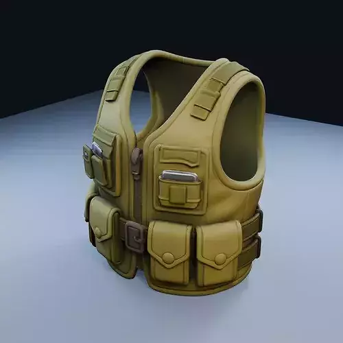 Russian 6B23 Vest Low Poly PBR Game Asset