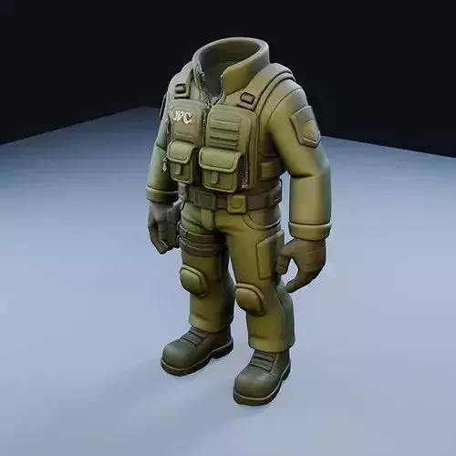 Minimal Plate Carrier Low Poly PBR Game Asset