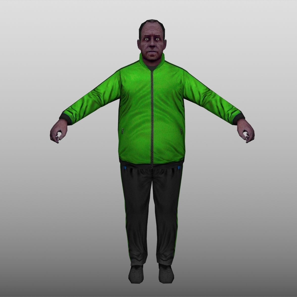 Black Coach Low Poly Low-poly 3D model_2