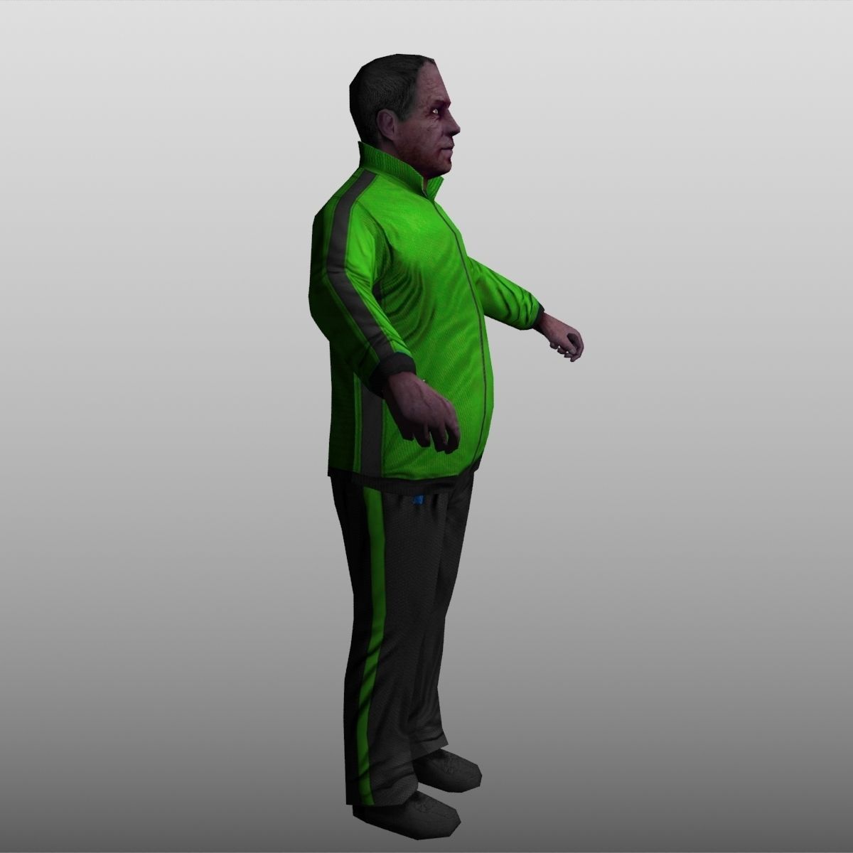 Black Coach Low Poly Low-poly 3D model_1