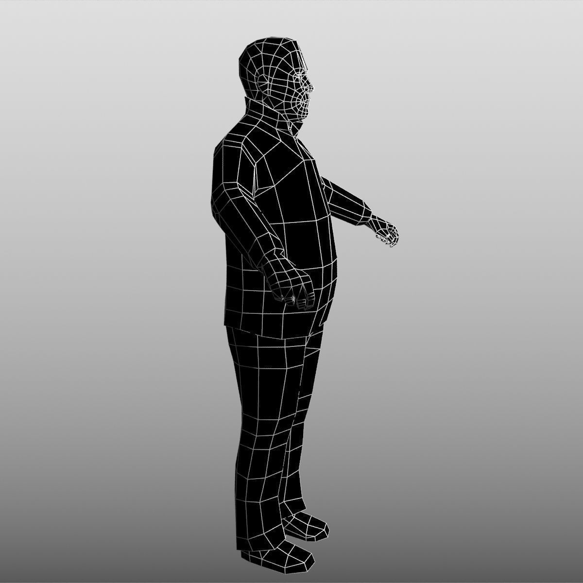 Black Coach Low Poly Low-poly 3D model_3