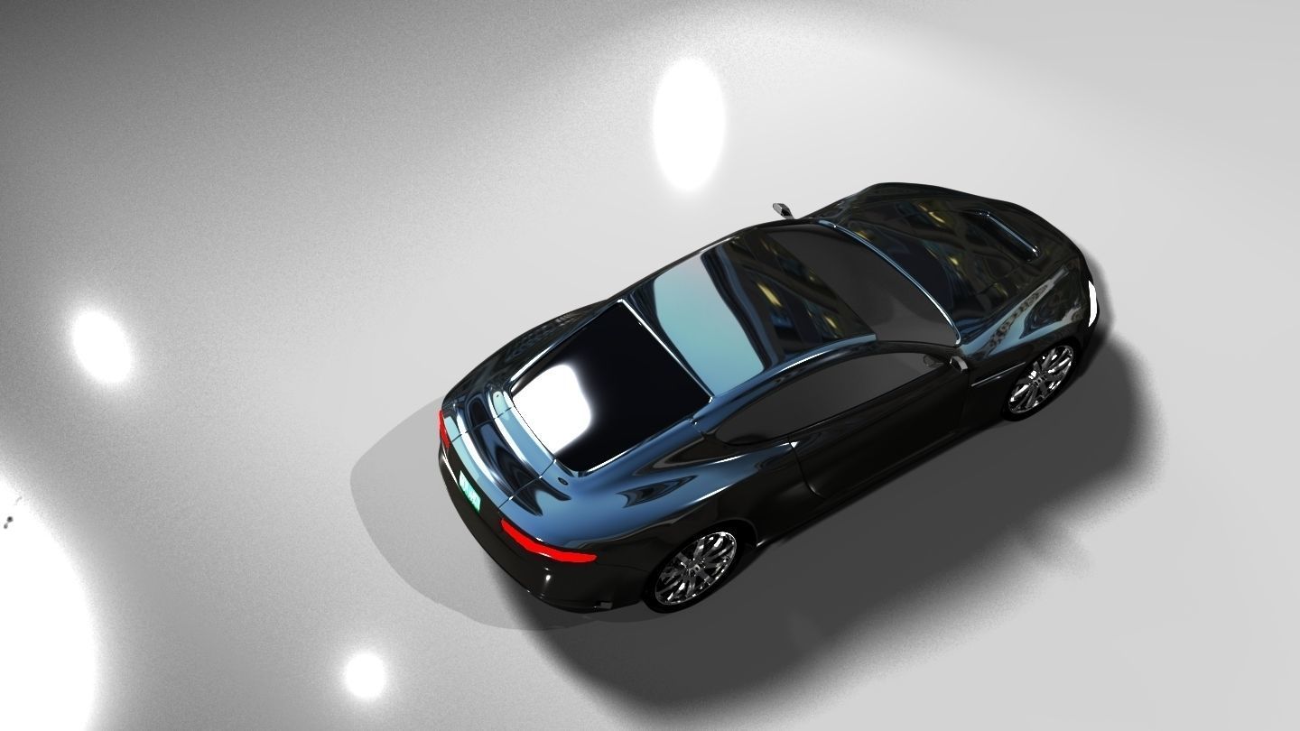 Aston Martin DB9 2017  Free low-poly 3D model_2