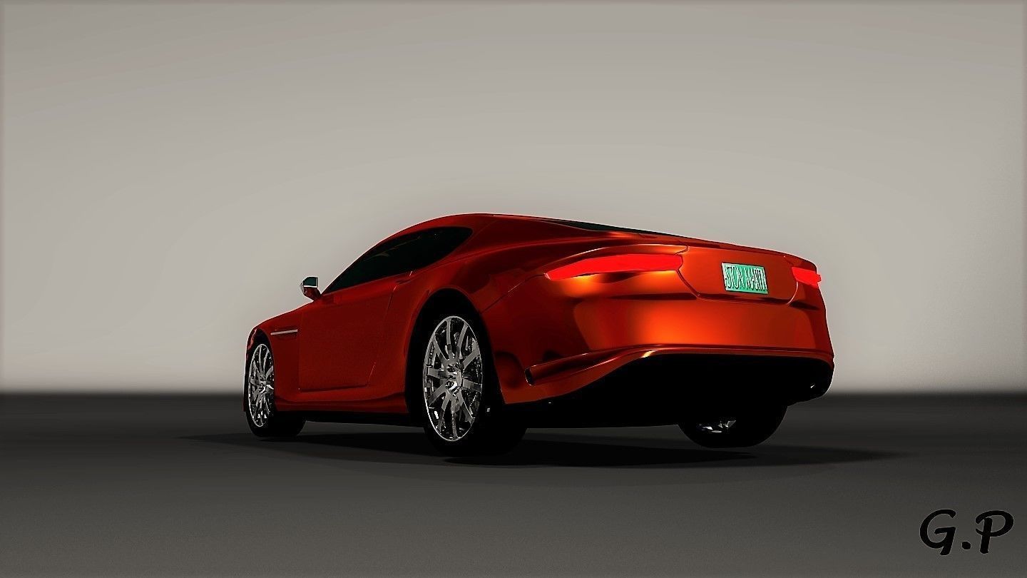 Aston Martin DB9 2017  Free low-poly 3D model_3