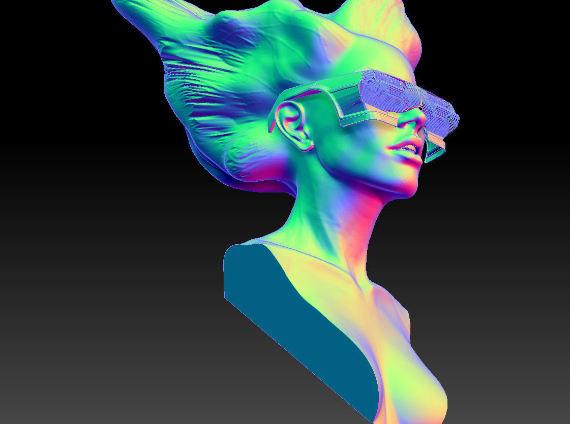 Retro Futuristic 80s Car Sunglasses 3D print model_2