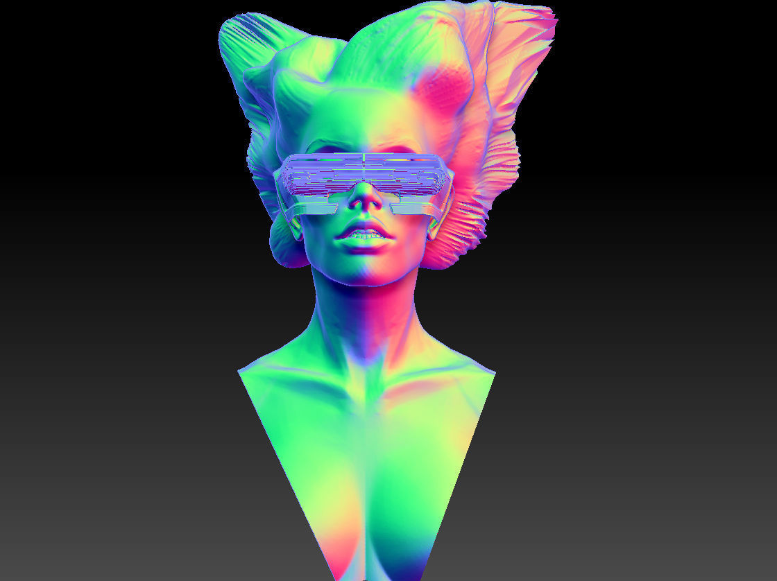 Retro Futuristic 80s Car Sunglasses 3D print model_20