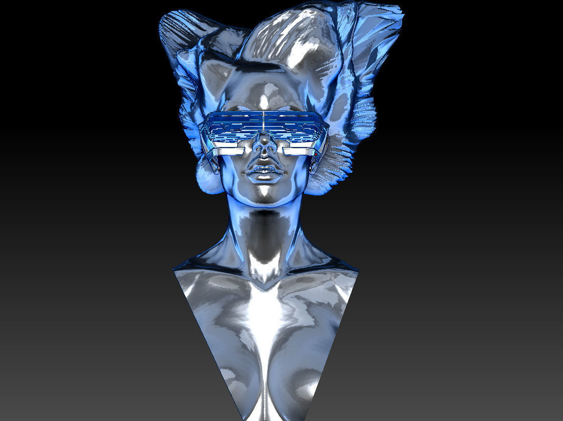 Retro Futuristic 80s Car Sunglasses 3D print model_21