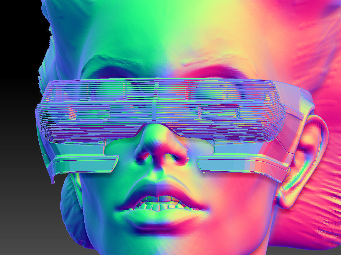 Retro Futuristic 80s Car Sunglasses 3D print model_16