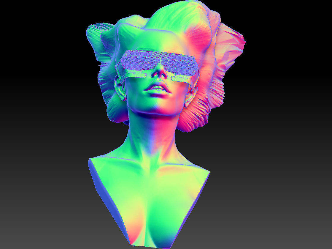 Retro Futuristic 80s Car Sunglasses 3D print model_29
