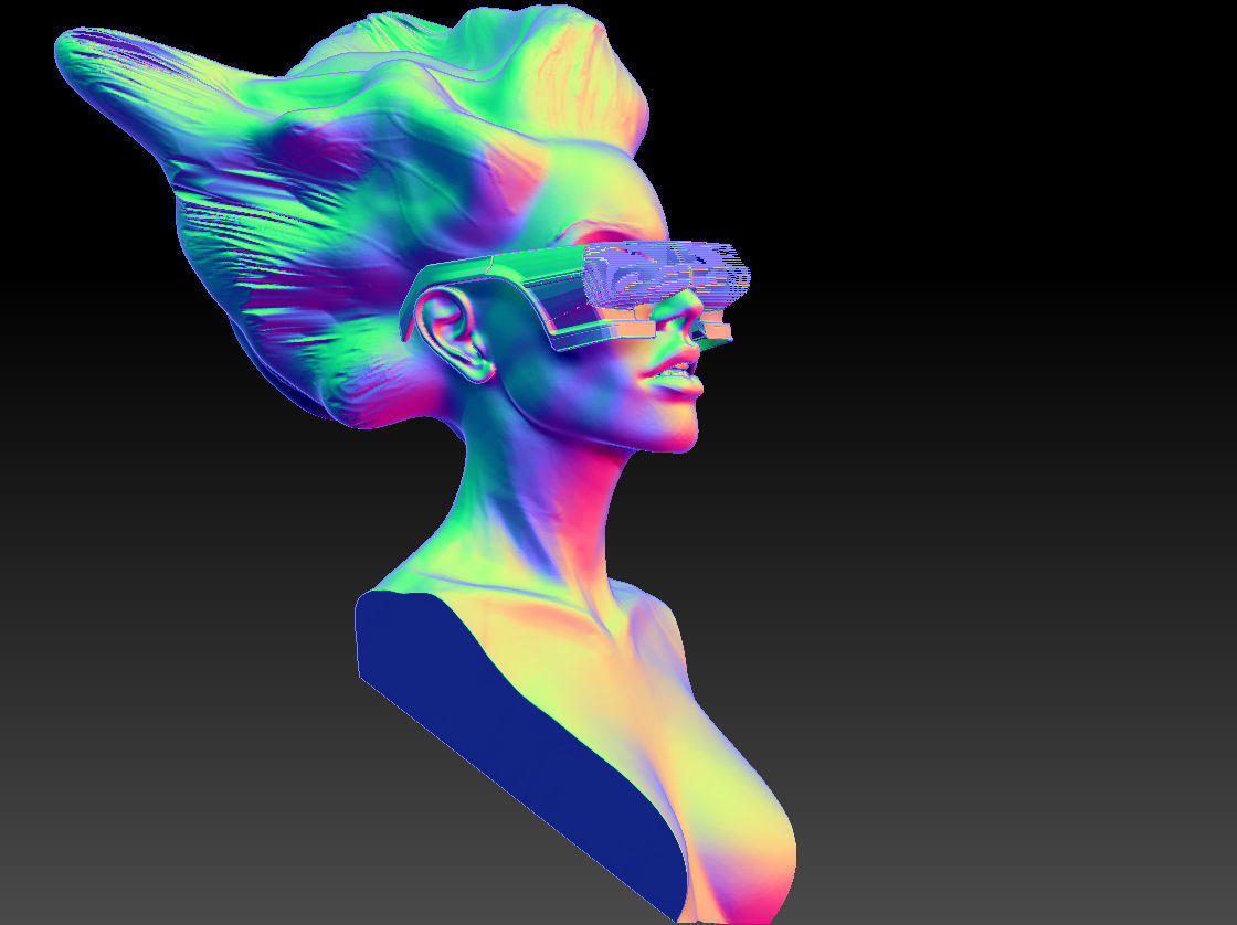 Retro Futuristic 80s Car Sunglasses 3D print model_18