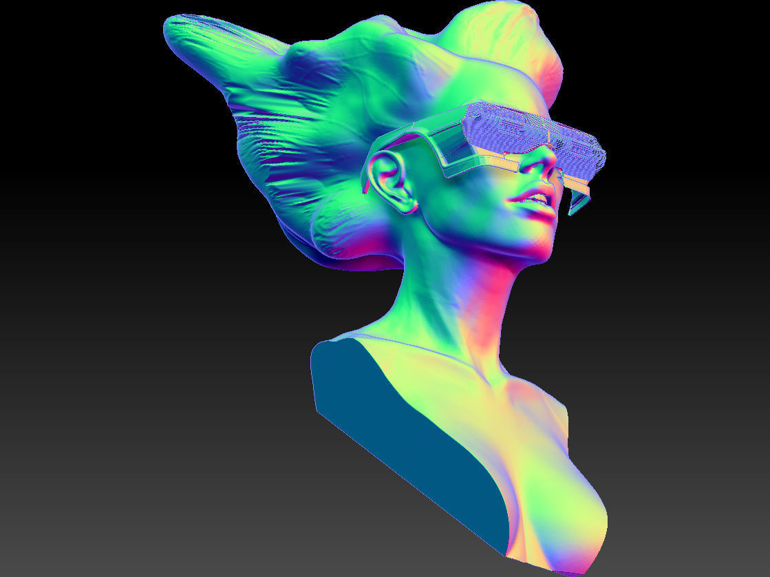 Retro Futuristic 80s Car Sunglasses 3D print model_31