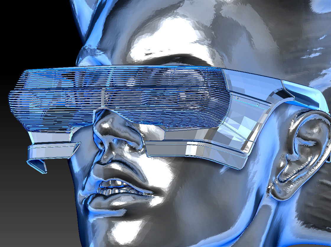 Retro Futuristic 80s Car Sunglasses 3D print model_22