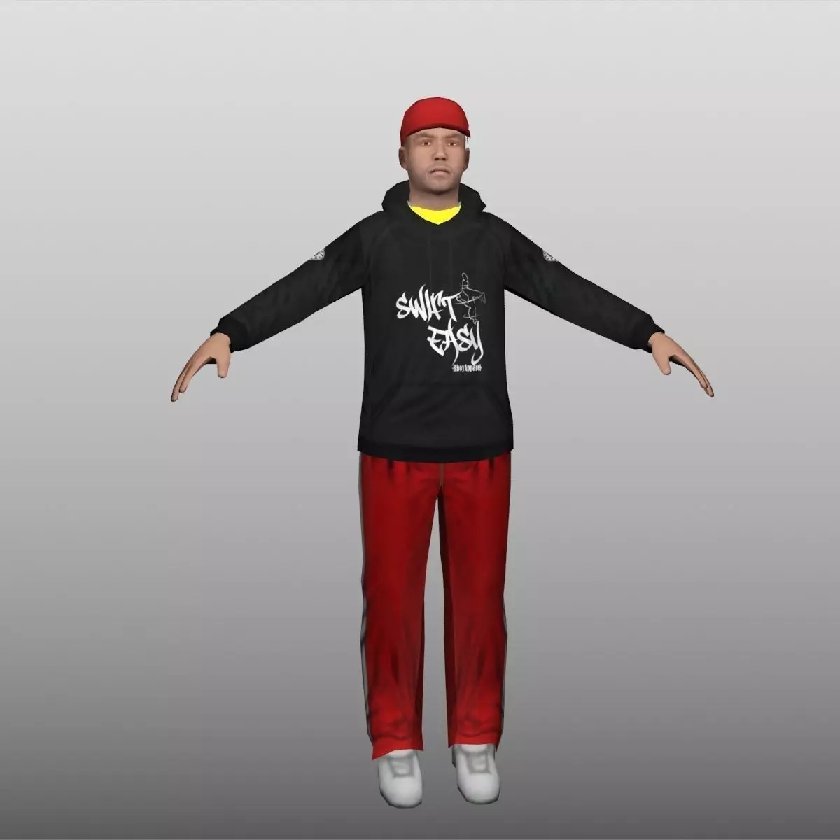 Hip Hop Low Poly Low-poly 3D model_0