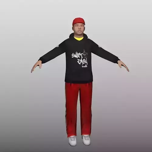 Hip Hop Low Poly Low-poly 3D model