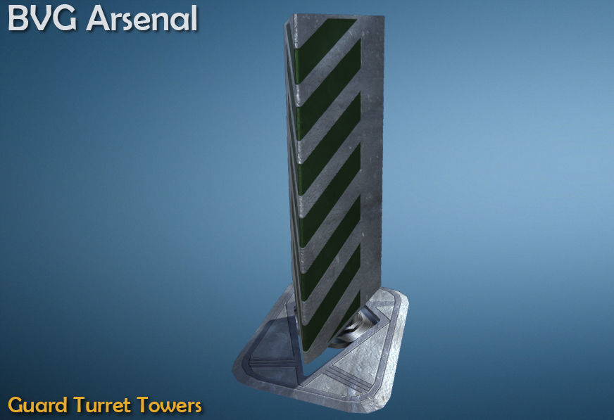 Guard turret tower - HQ Low-poly 3D model_3