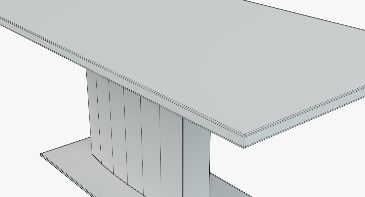 Modern Dining Table 04 Low-poly 3D model_5
