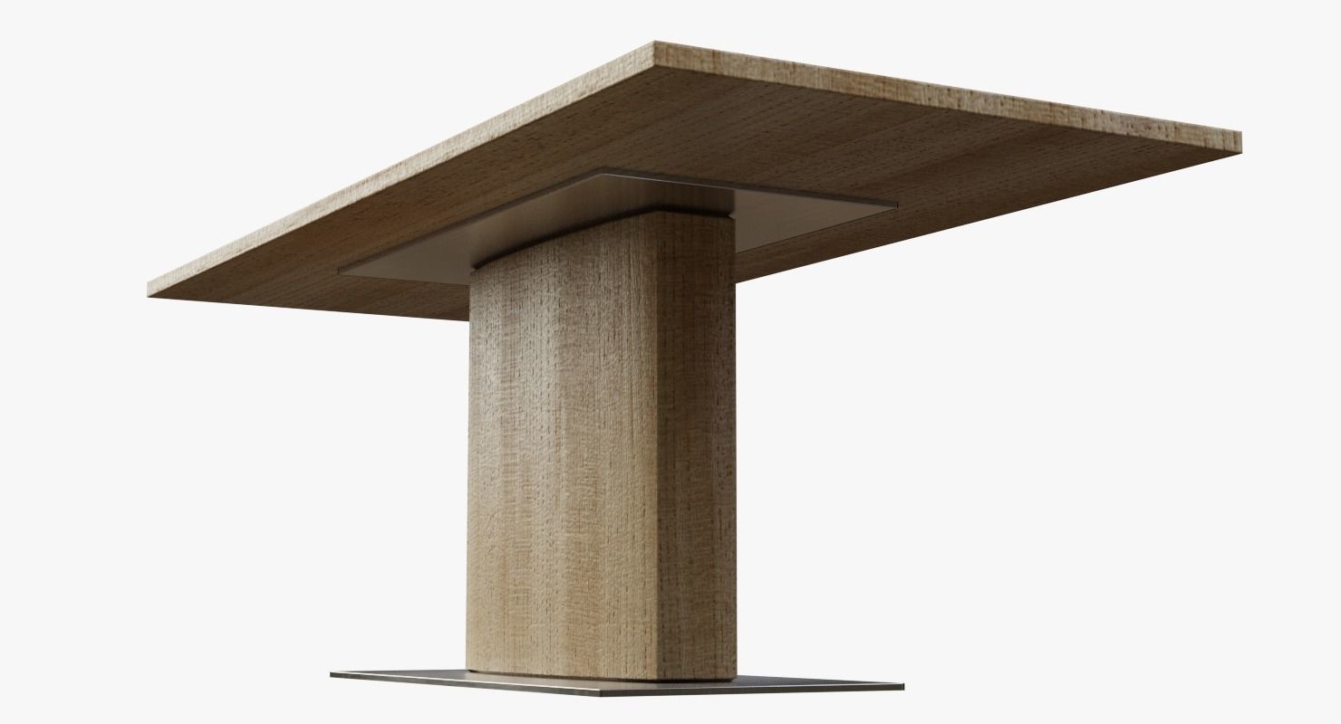Modern Dining Table 04 Low-poly 3D model_3
