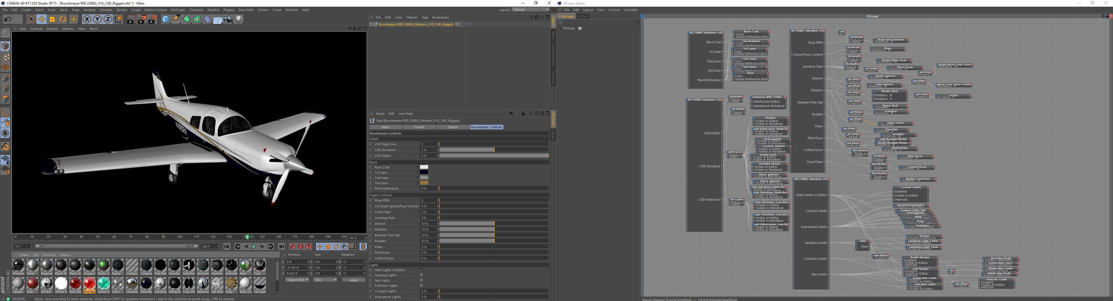 Ruschmeyer R90 230RG Rigged C4D Low-poly 3D model_35