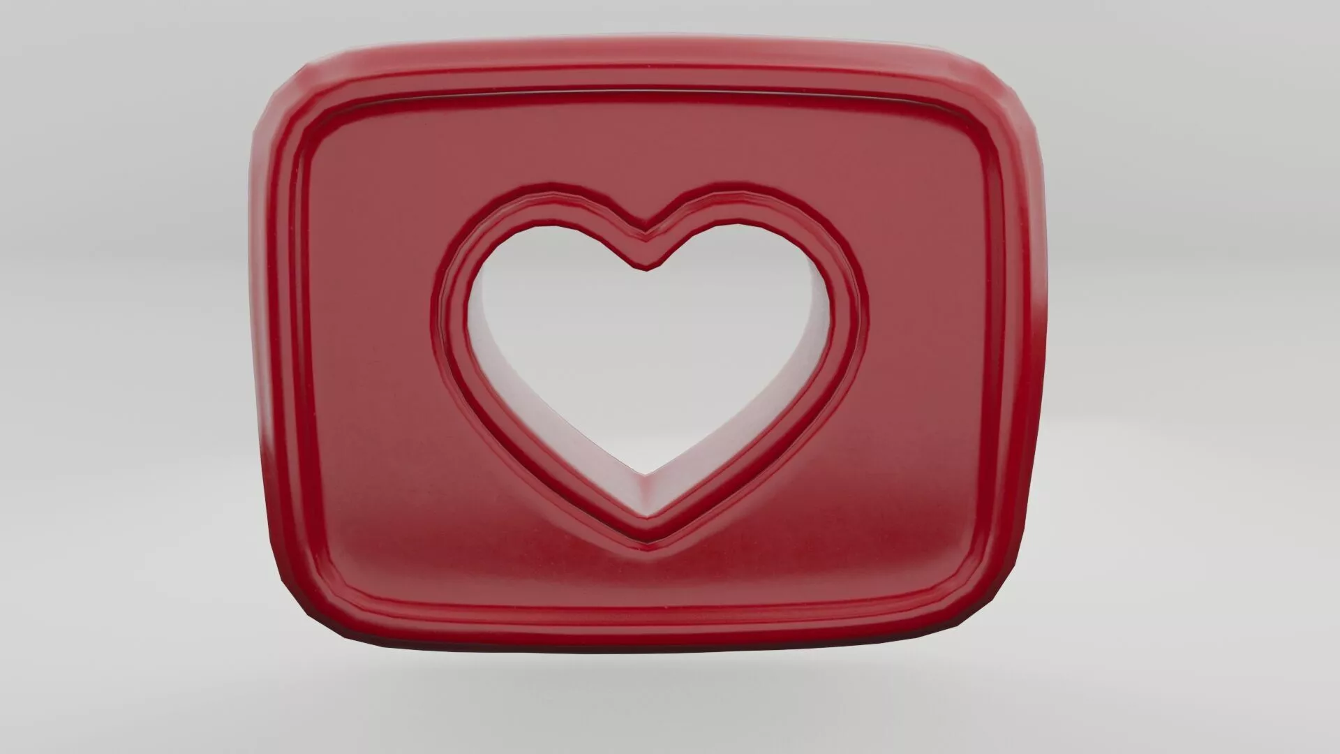 3D Heart-Shaped Message Display Model Low-poly 3D model