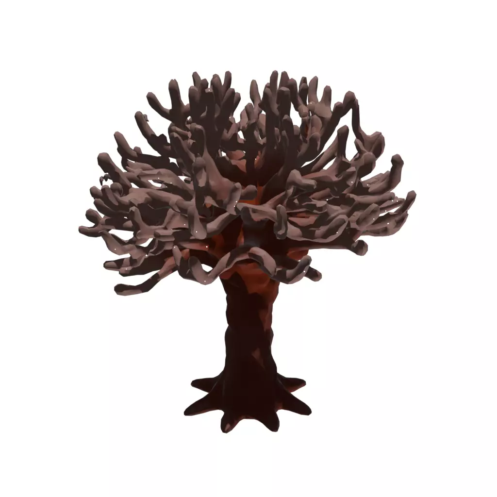 Coral Red Tree Free 3D model