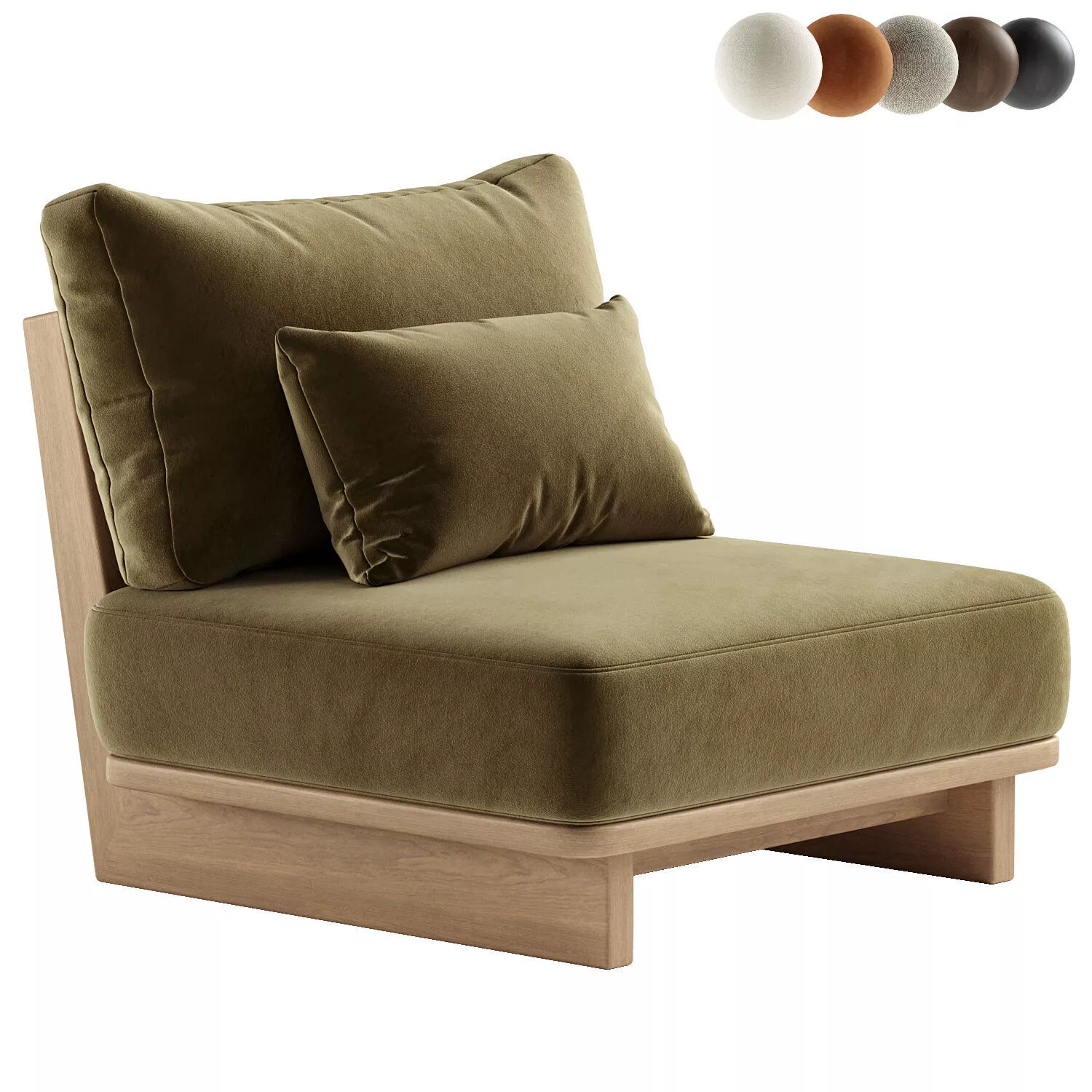 Daphne Outdoor Lounge Chair 3D model
