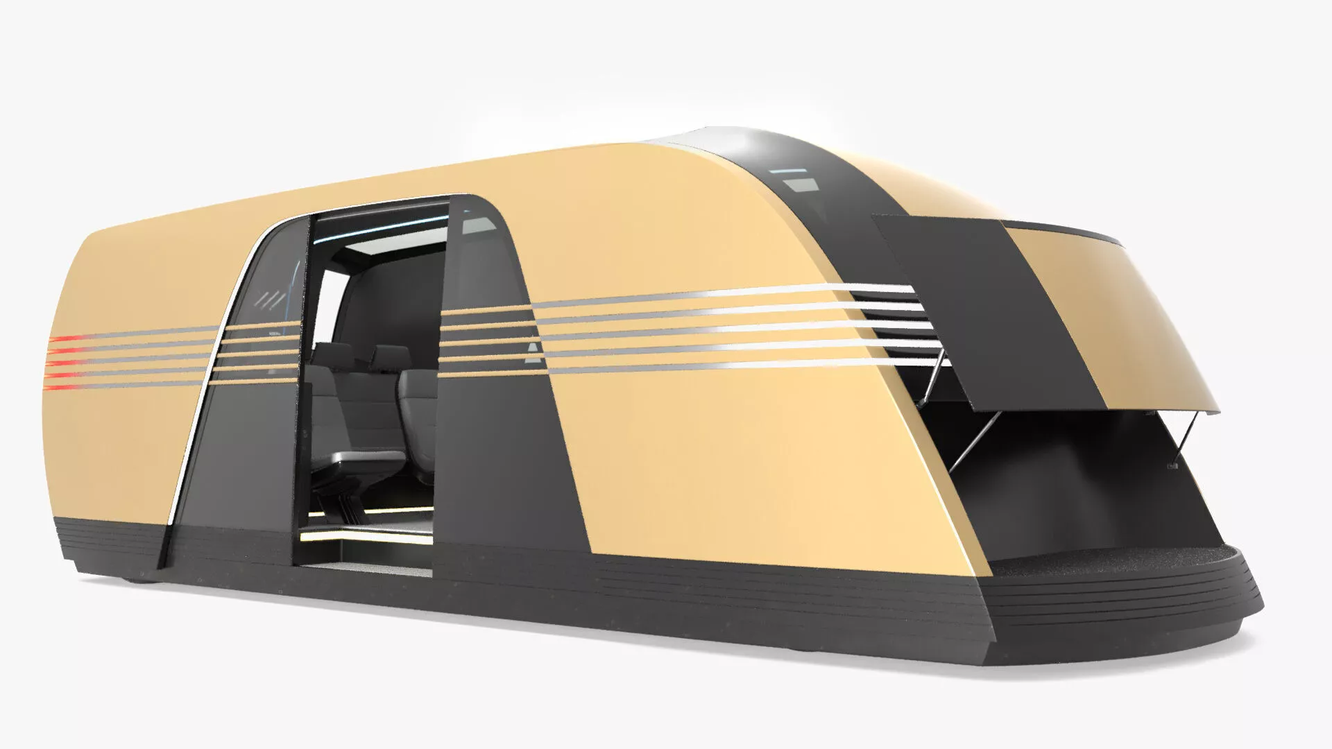 Tesla Robovan Rigged 3D model